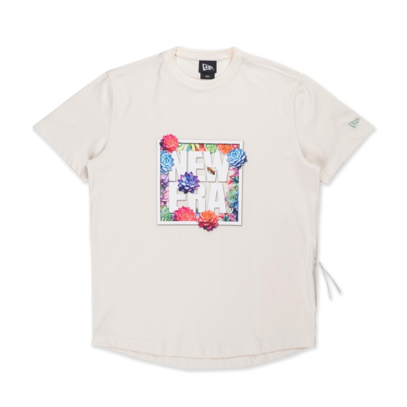 NEW ERA WILD BOTANICA IVORY PERFORMANCE SHORT SLEEVE T-SHIRT