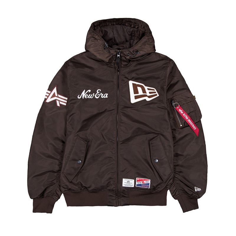 NEW ERA xALPHA INDUSTRIES DARK BROWN JACKET