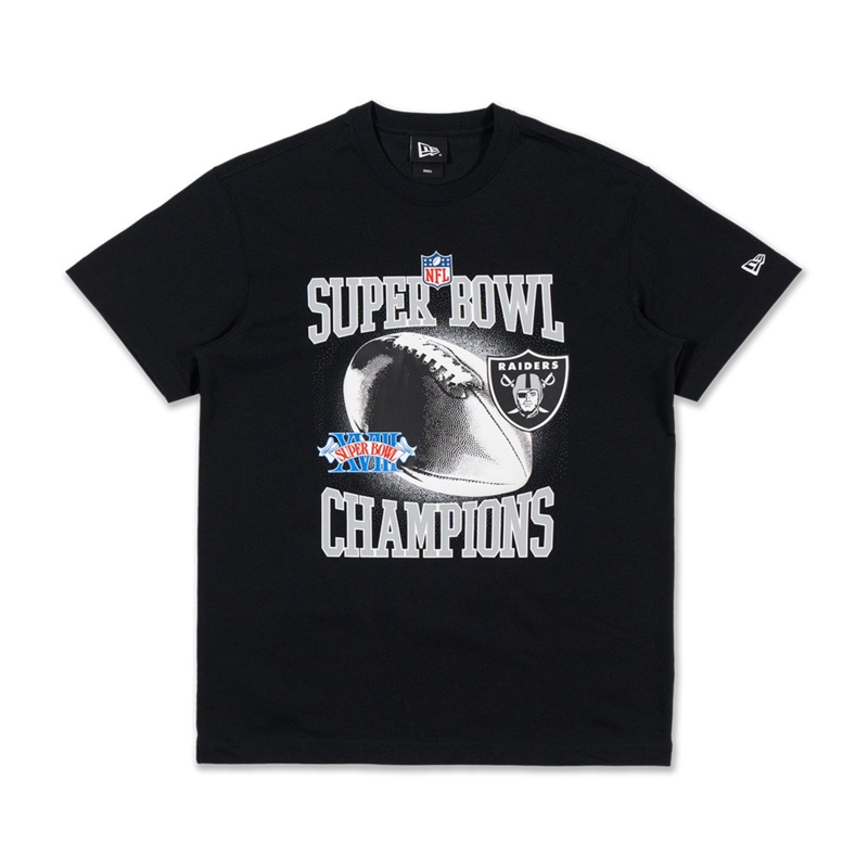 OAKLAND RAIDERS HALL OF NFL CHAMPIONS BLACK SHORT SLEEVE T-SHIRT