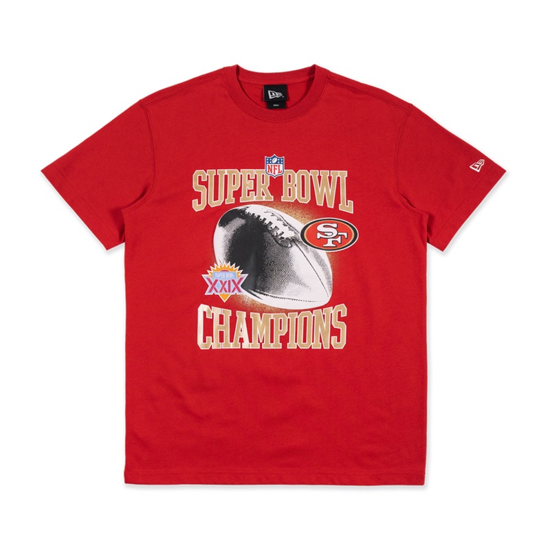 SAN FRANCISCO 49ERS HALL OF NFL CHAMPIONS SCARLET SHORT SLEEVE T-SHIRT