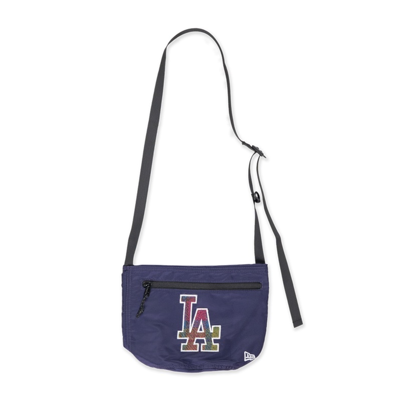 LOS ANGELES DODGERS HARRIS TWEED PURPLE DRAWSTRING SHOULDER BAG
