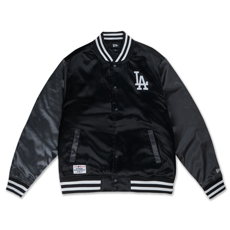 LOS ANGELES DODGERS TIMELESS MINIMAL BLACK LIGHT PADDED BASEBALL JACKET