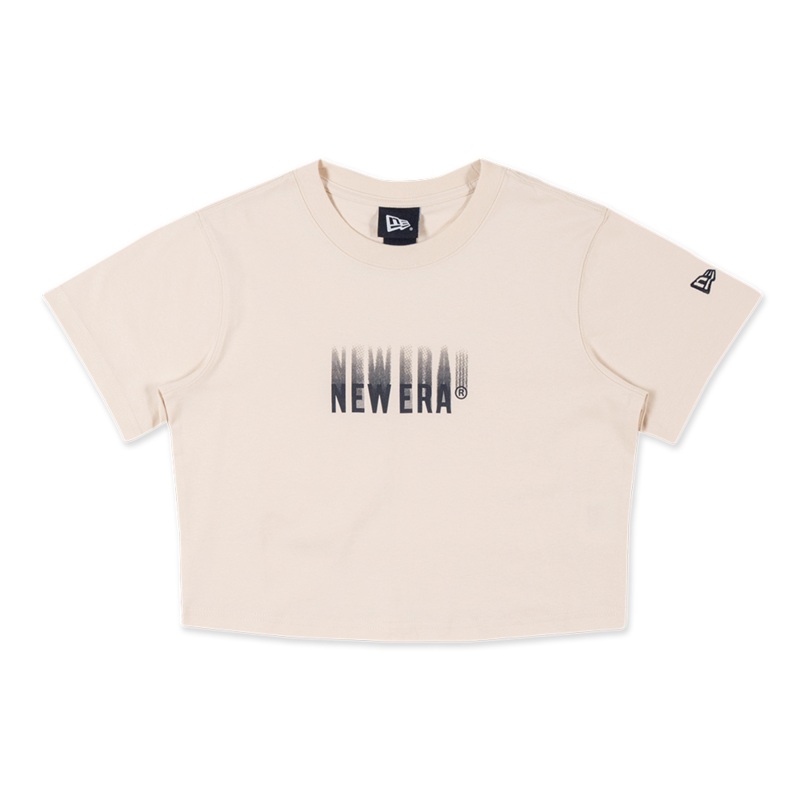 NEW ERA SURREAL NATURE LIGHT CREAM WOMEN CROP TEE