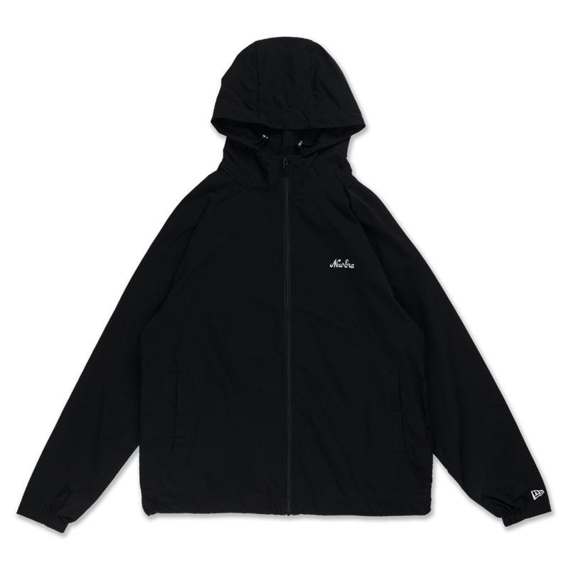 NEW ERA TIMELESS MINIMAL SCRIPT BLACK WINDBREAKER JACKET