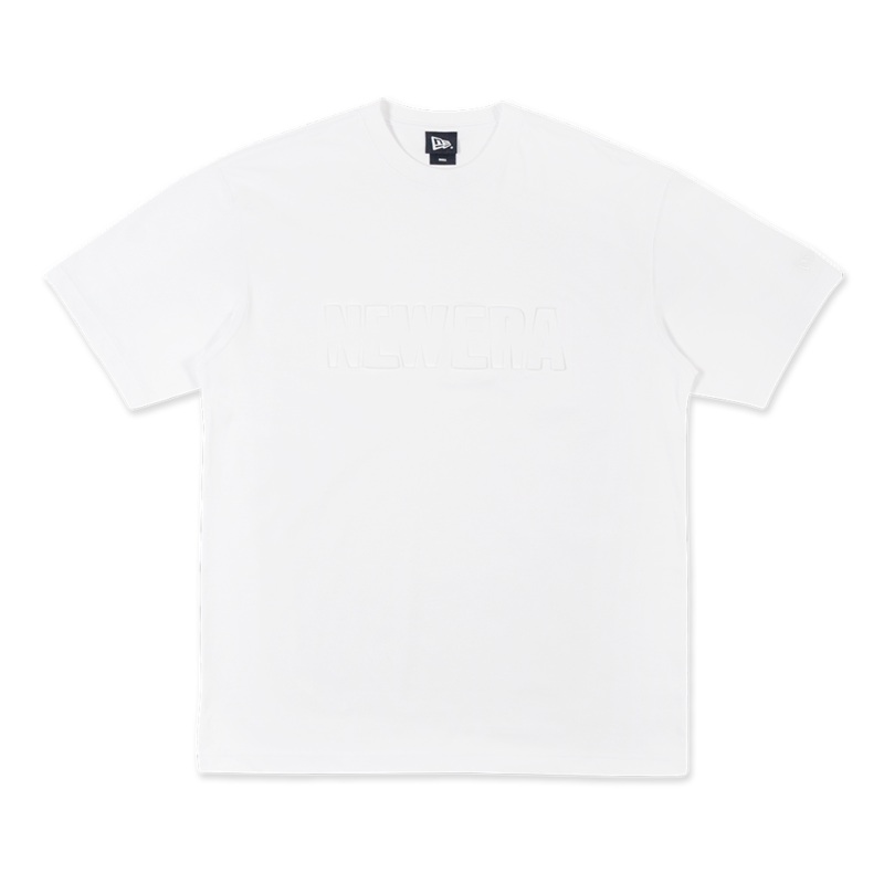 NEW ERA TONAL WHITE OVERSIZED SHORT SLEEVE T-SHIRT