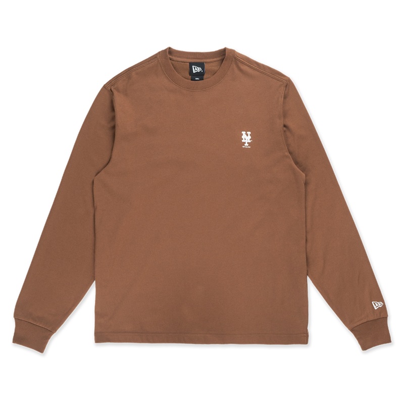NEW YOKR METS TIMELESS MINIMAL TOFFEE LONG SLEEVE T-SHIRT