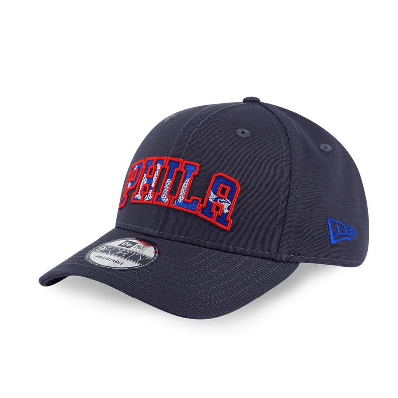 PHILADELPHIA 76ERS NBA BALLER ERA GRAPHITE 9FORTY CAP