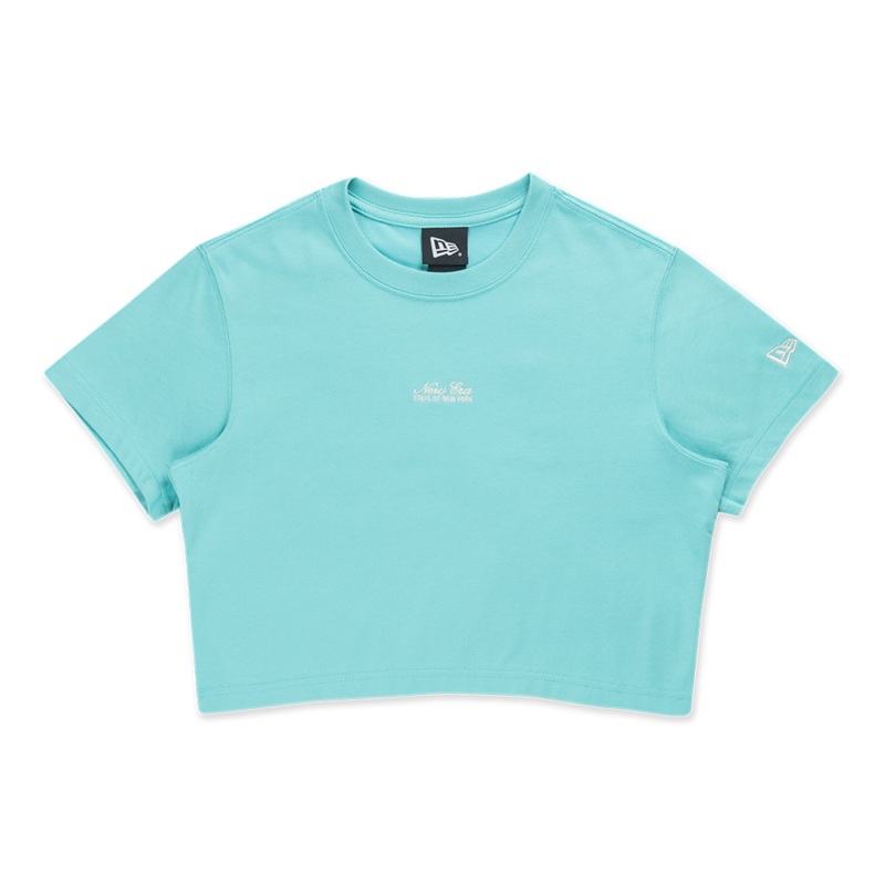 NEW ERA BASIC ARCTIC TEAL WOMEN CROP TEE