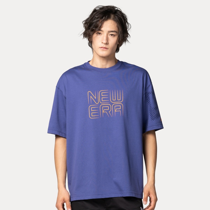 NEW ERA CITY SPORT INK PURPLE OVERSIZED SHORT SLEEVE T-SHIRT