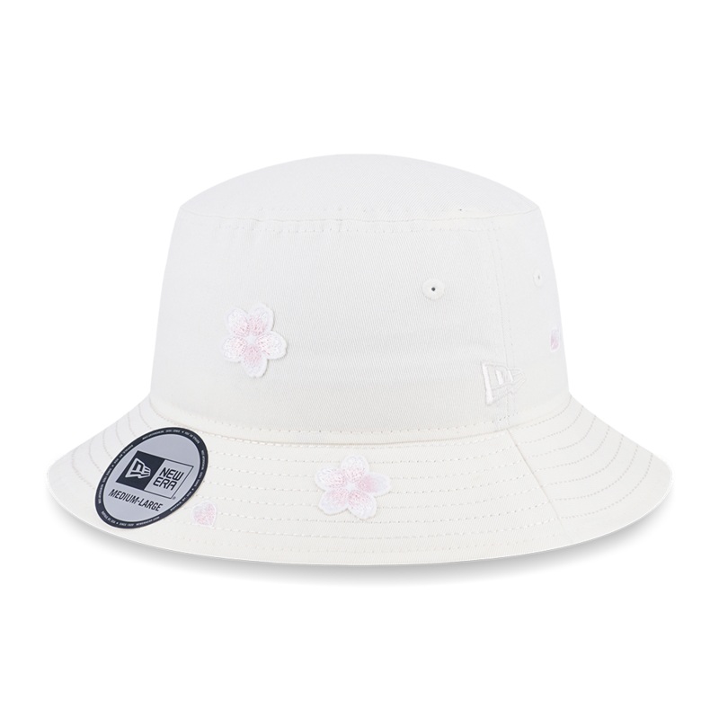NEW ERA FLORAL CHROME WHITE BUCKET 01