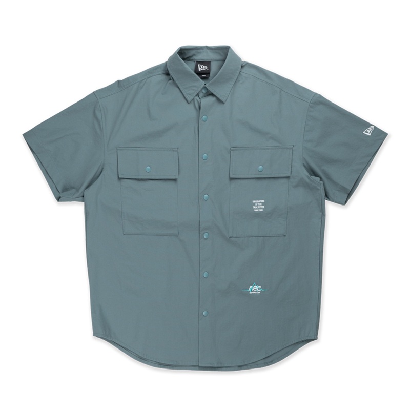 NEW ERA SPRINGTIME RHYTHM SLATE GRAY SHORT SLEEVE SHIRT