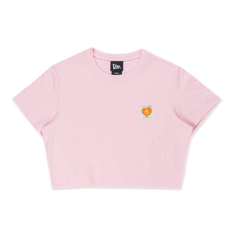 NEW ERA VALENTINE’S DAY PINK WOMEN CROP TEE