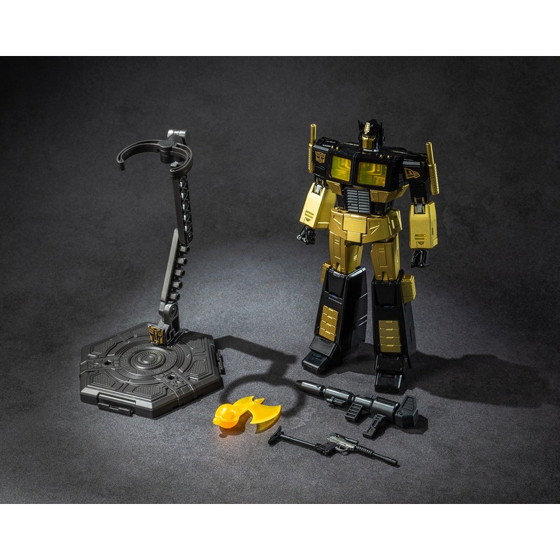 NEW ERA X TRANSFORMERS GENERATION ONE OPTIMUS PRIME BLACK AND GOLD FIGURE