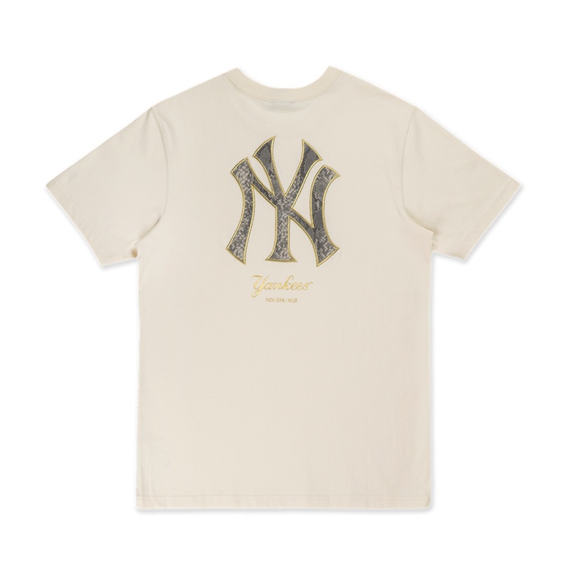 NEW YORK YANKEES YEAR OF THE SNAKE CHROME WHITE SHORT SLEEVE T-SHIRT