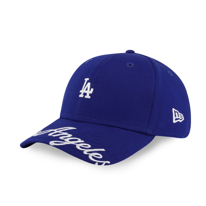 LOS ANGELES DODGERS MLB VISOR LOGO DARK ROYAL 9FORTY CAP