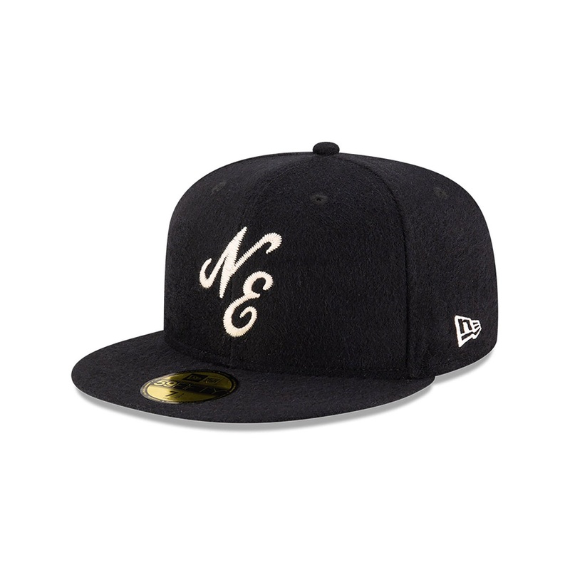 NEW ERA 59FIFTY DAY ABRAHAM MOON MERINO EXTRAFINE AND CASHMERE BLACK 59FIFTY CAP