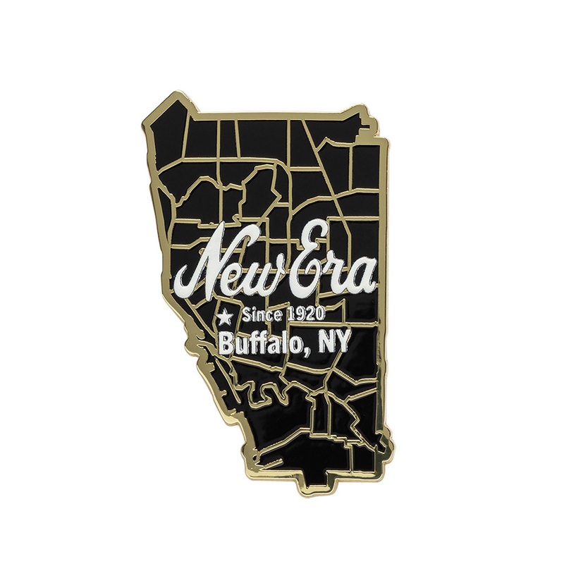 NEW ERA 59FIFTY DAY BUFFALO MAP BLACK AND GOLD PIN