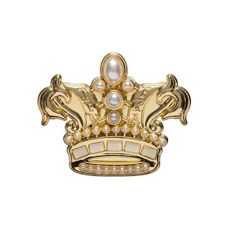 NEW ERA 59FIFTY DAY NE CROWN BROOCH BLACK AND GOLD PIN