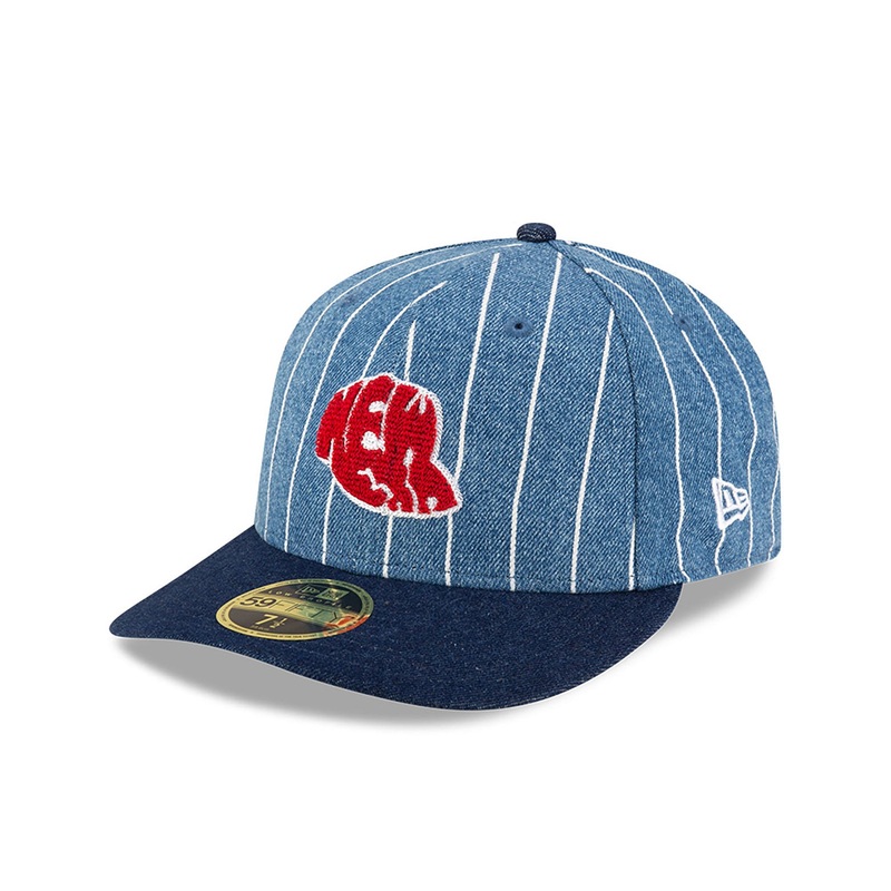 NEW ERA 59FIFTY DAY PINSTRIPE INDIGO DENIM 59FIFTY LOW PROFILE CAP