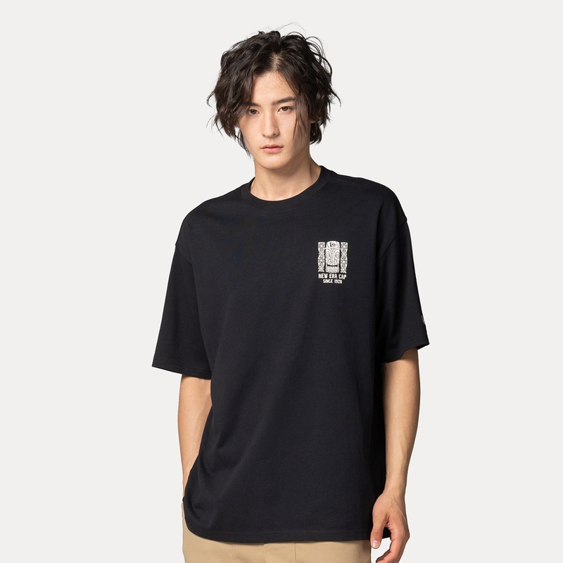 NEW ERA MARINE LIFE CLUB BLACK OVERSIZED SHORT SLEEVE T-SHIRT