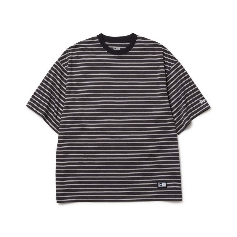 NEW ERA MICRO BORDER BLACK OVERSIZED SHORT SLEEVE T-SHIRT