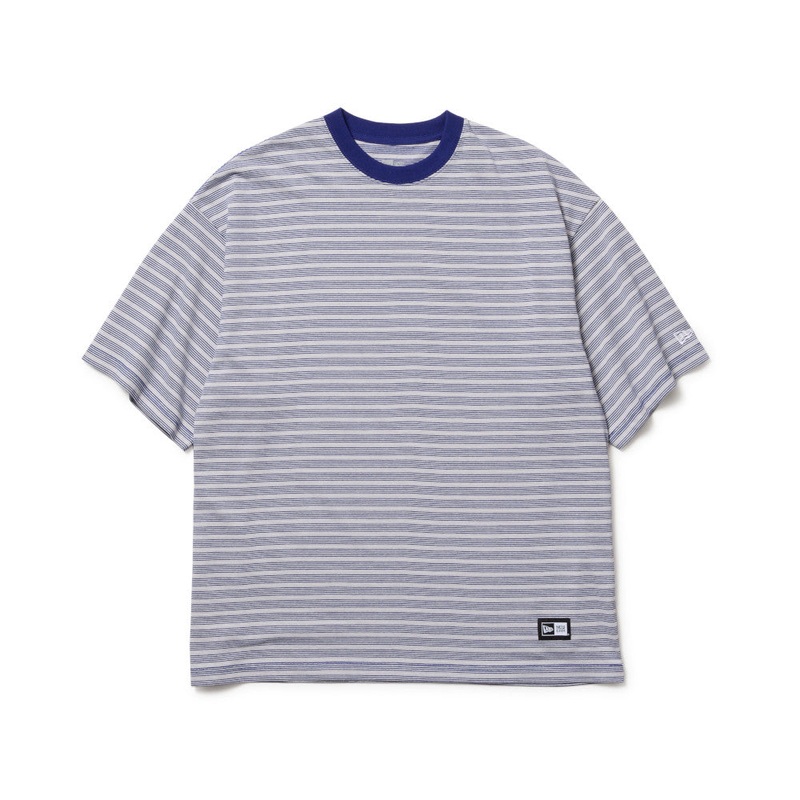 NEW ERA MICRO BORDER DARK ROYAL OVERSIZED SHORT SLEEVE T-SHIRT