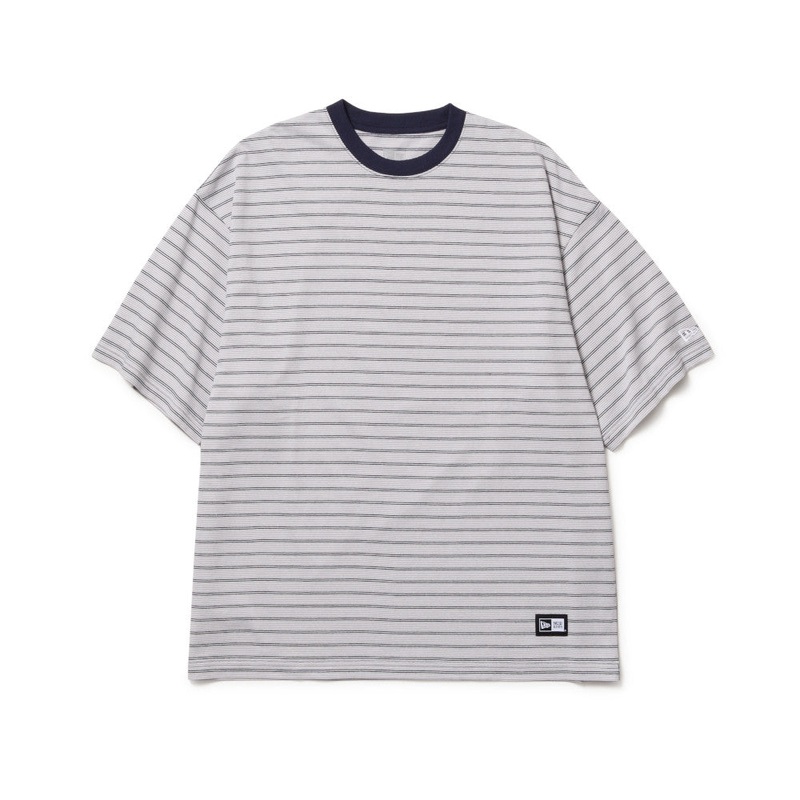 NEW ERA MICRO BORDER NAVY OVERSIZED SHORT SLEEVE T-SHIRT