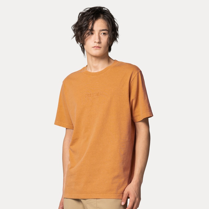 NEW ERA WASHED DEEP SAND BROWN SHORT SLEEVE T-SHIRT
