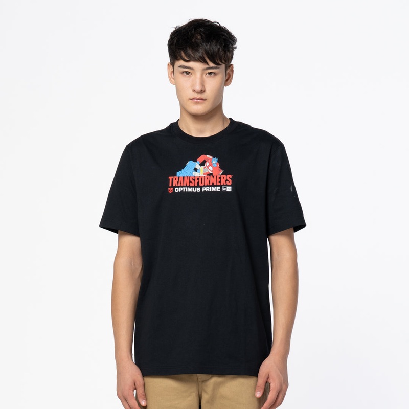 NEW ERA X TRANSFORMERS OPTIMUS PRIME BLACK SHORT SLEEVE T-SHIRT