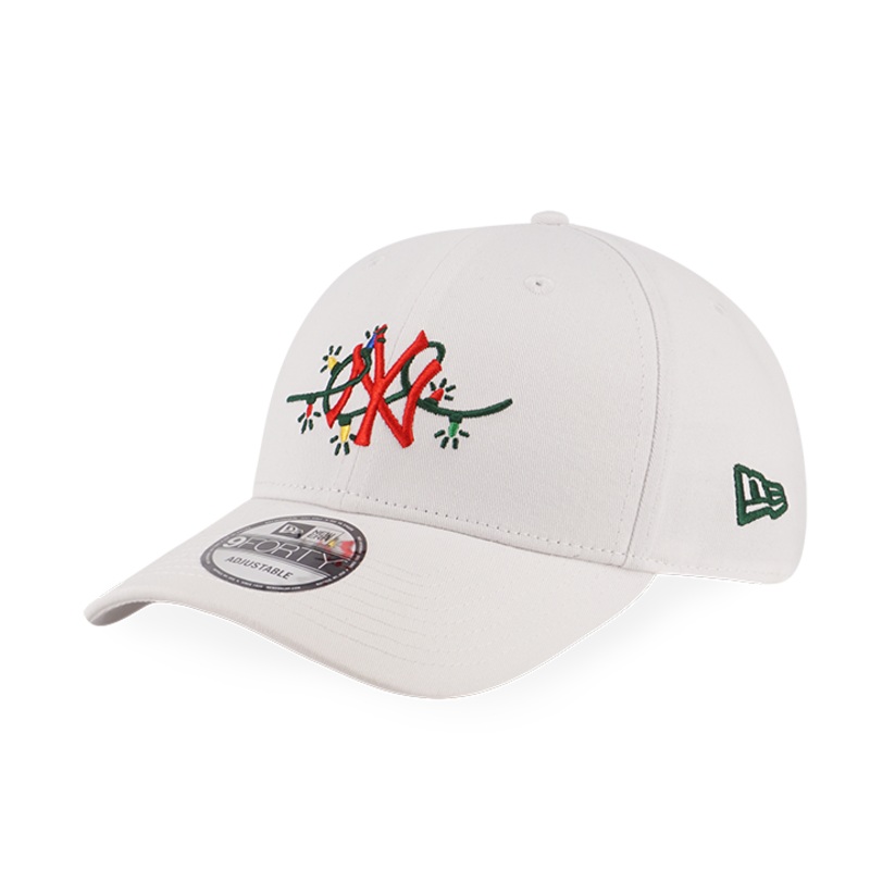 CHRISTMAS LIGHTS NEW YORK YANKEES WHITE 9FORTY CAP