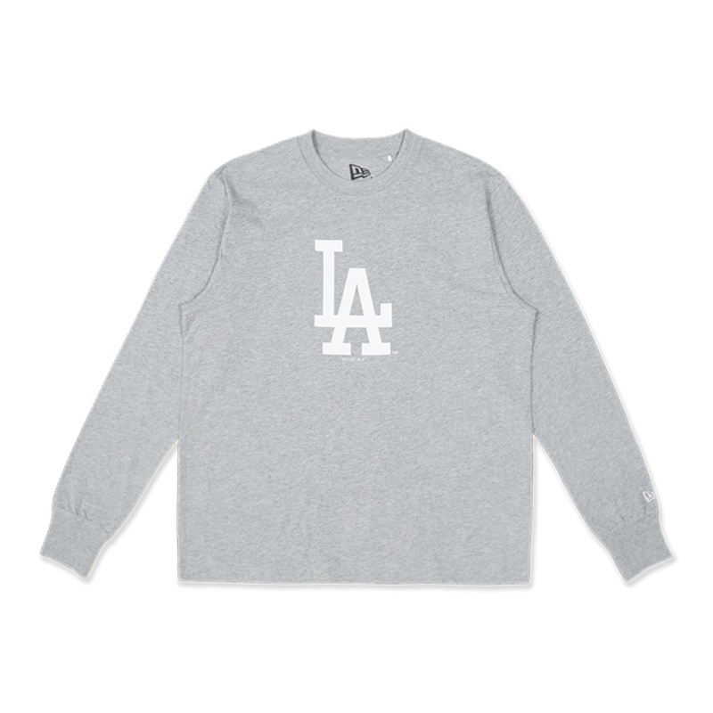 LOS ANGELES DODGERS ESSENTIAL HEATHER GRAY LONG SLEEVE T-SHIRT