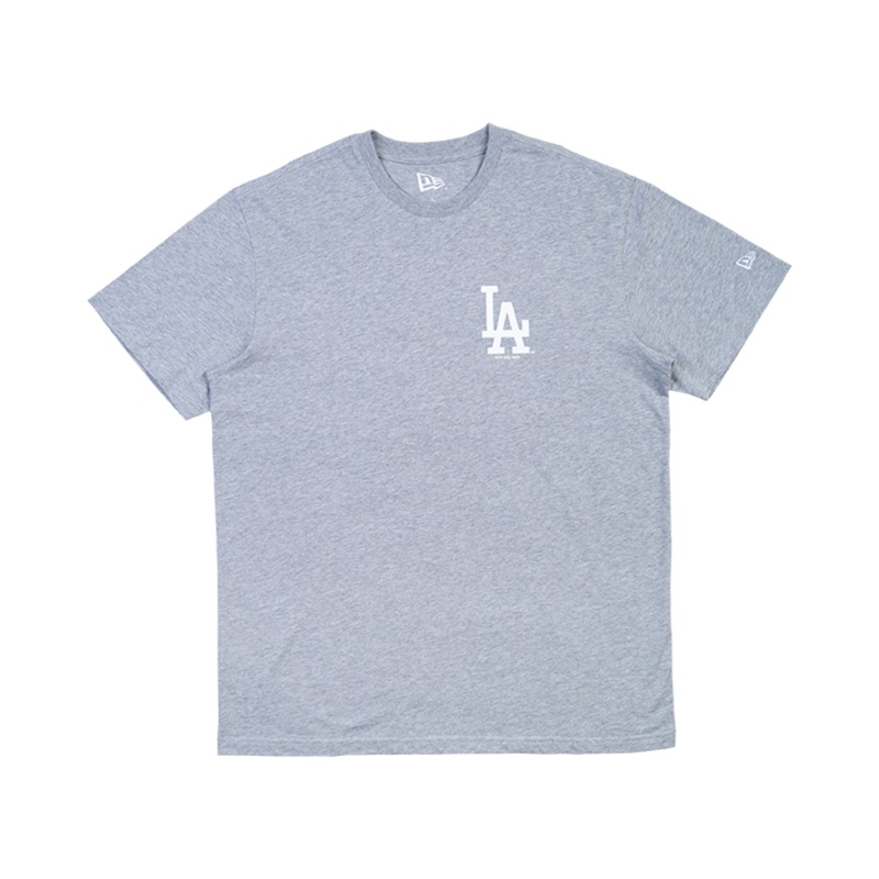 LOS ANGELES DODGERS ESSENTIAL HEATHER GRAY SHORT SLEEVE T-SHIRT