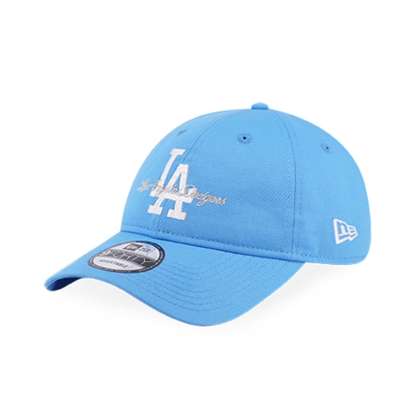 LOS ANGELES DODGERS MLB OVERLAP LOGO PASTEL BLUE 9FORTY UNST CAP