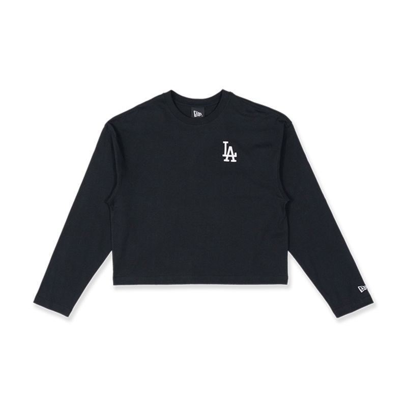 LOS ANGELES DODGERS MONOGRAM MLB WOMEN BLACK LONG SLEEVE T-SHIRT