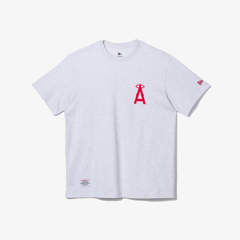 MLB BIG PAISLEY ANAHEIM ANGELS GRAY SHORT SLEEVE T-SHIRT