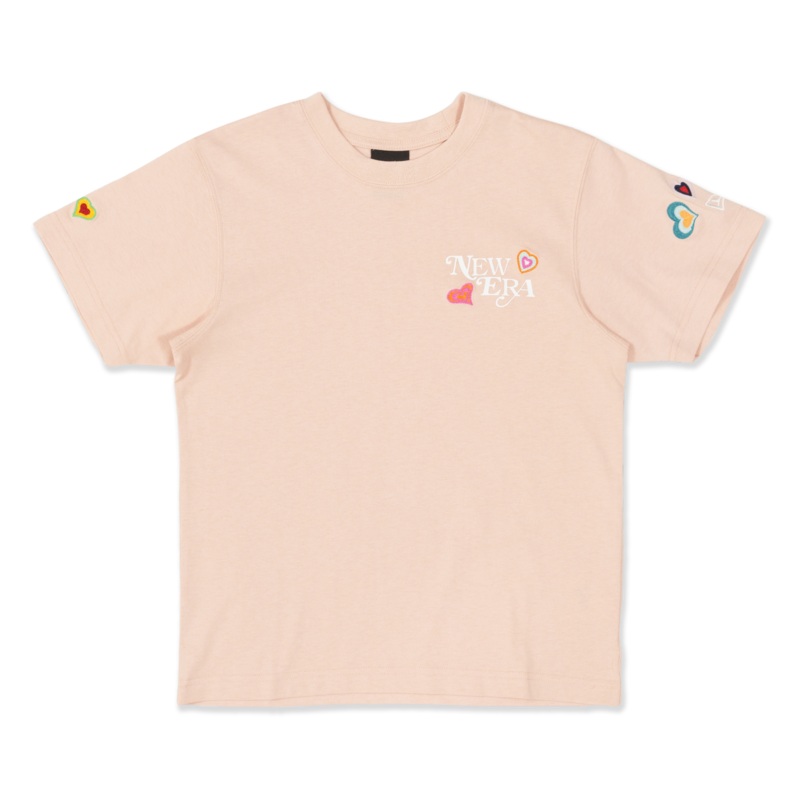 NEW ERA CHAIN STITCH HEART BLUSH SKY WOMEN SHORT SLEEVE T-SHIRT