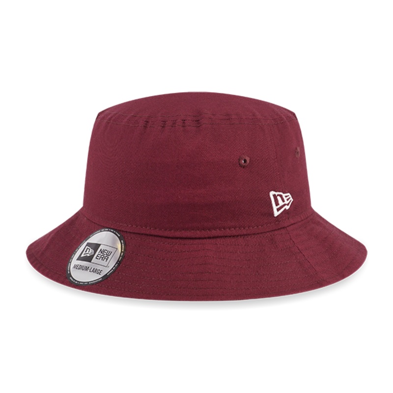 NEW ERA LEAGUE ESSENTIAL DARK RED BUCKET 01