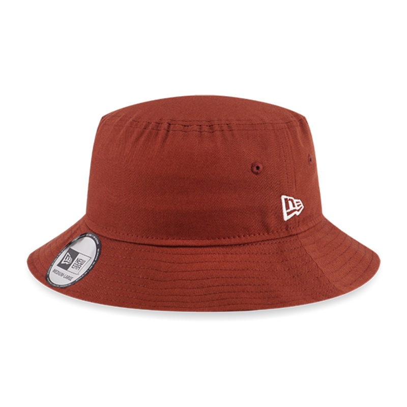 NEW ERA LEAGUE ESSENTIAL OPEN BROWN BUCKET 01