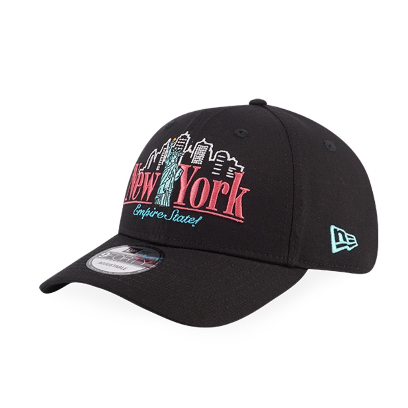 NEW ERA NEW YORK LOGOS BLACK 9FORTY CAP
