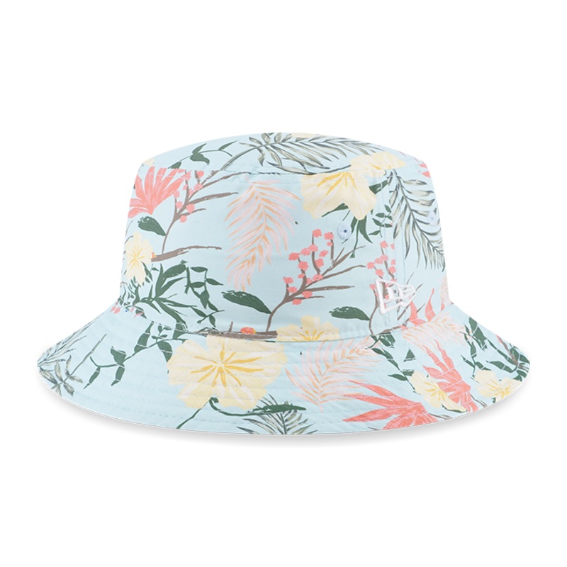 NEW ERA WOMEN FLORAL OPEN BLUE BUCKET 01