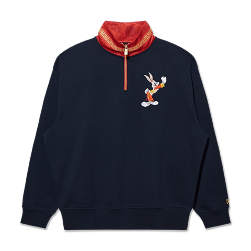 NEW ERA X LOONEY TUNES 2023 CNY BUGS BUNNY NAVY ZIP UP HOODIE