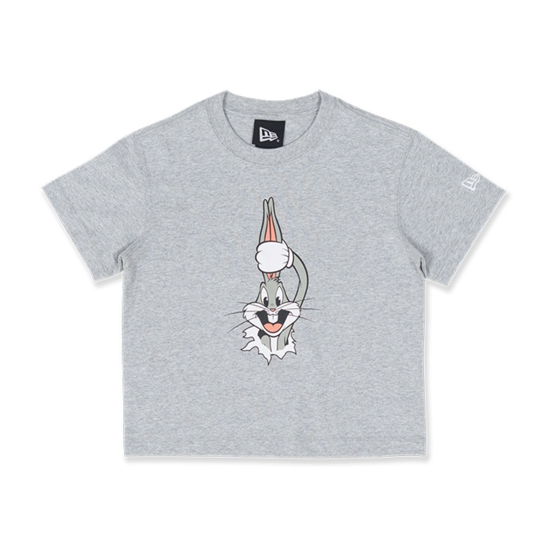 NEW ERA X LOONEY TUNES BUGS BUNNY GRAY  KIDS SHORT SLEEVE T-SHIRT