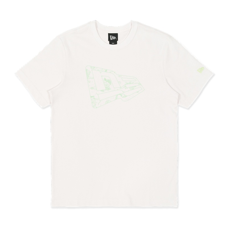 NEW ERA ZODIAC PATTERN INFILL WHITE SHORT SLEEVE T-SHIRT