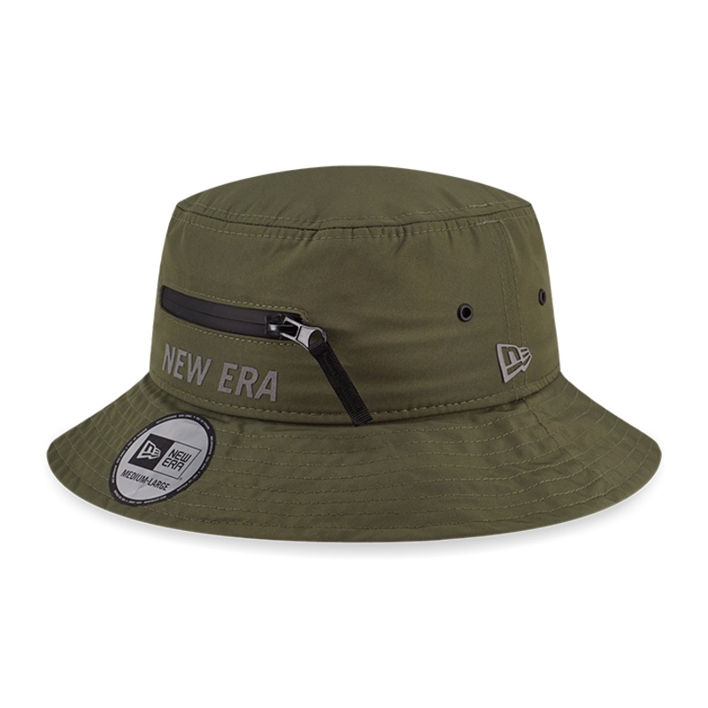 ZIP POCKET NEW ERA GREEN MED ADVENTURE BUCKET