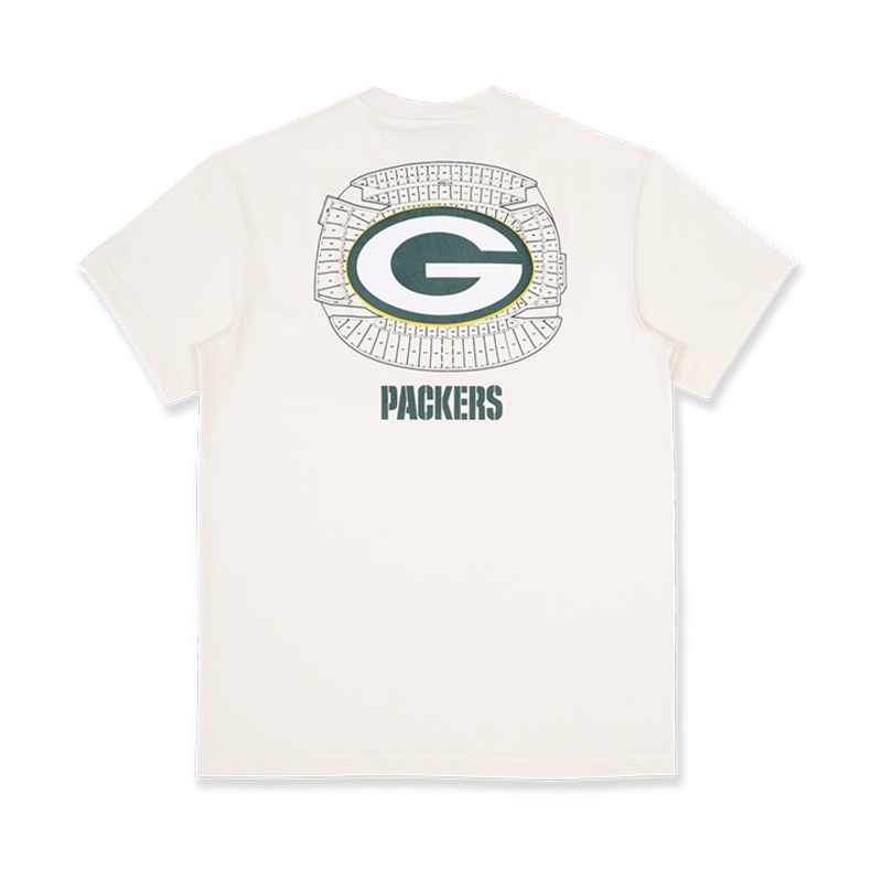 GREEN BAY PACKERS STADIUM TICKET IVORY SHORT SLEEVE T-SHIRT