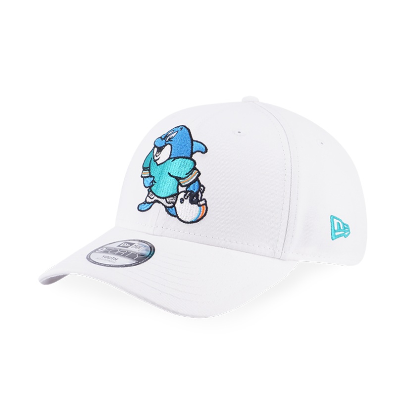 LEAGUE MASCOT MIAMI DOLPHINS WHITE KIDS 9FORTY CAP