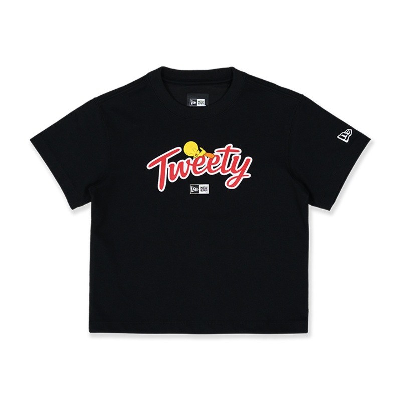 LOONEY TUNES TWEETY BLACK KIDS SHORT SLEEVE T-SHIRT