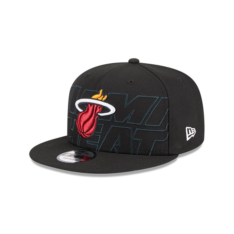 NBA MIAMI HEAT AUTHENTICS ON-STAGE DRAFT BLACK 9FIFTY CAP