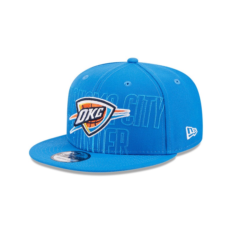 NBA OKLAHOMA CITY THUNDER AUTHENTICS ON-STAGE DRAFT BLUE 9FIFTY CAP