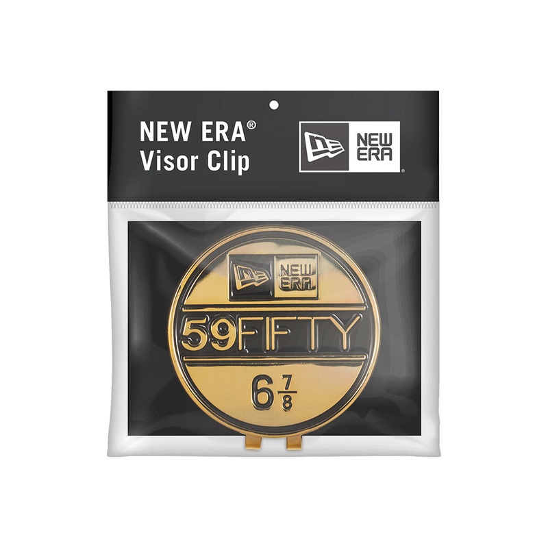 NEW ERA BLACK & GOLD VISOR STICKER 678 CLIP